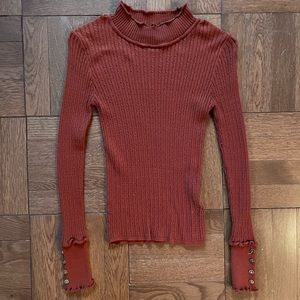 Orange top shop long sleeve shirt. Fits size Small.